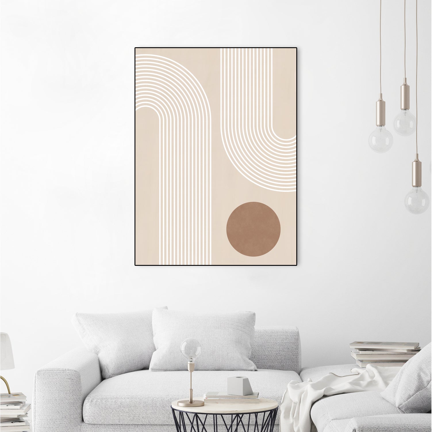 Beige Arc Poster by Elena Ristova on GIANT ART - abstract abstract