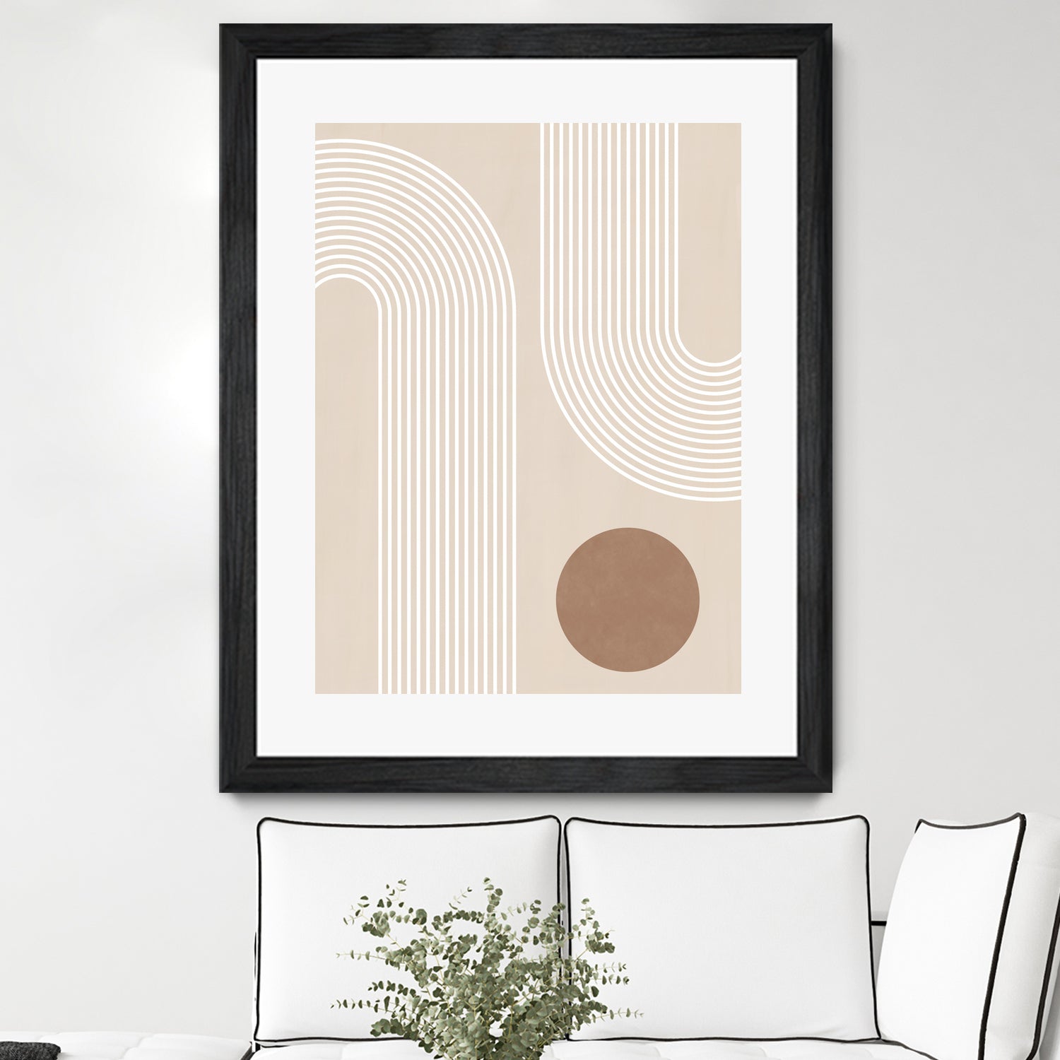 Beige Arc Poster by Elena Ristova on GIANT ART - abstract abstract