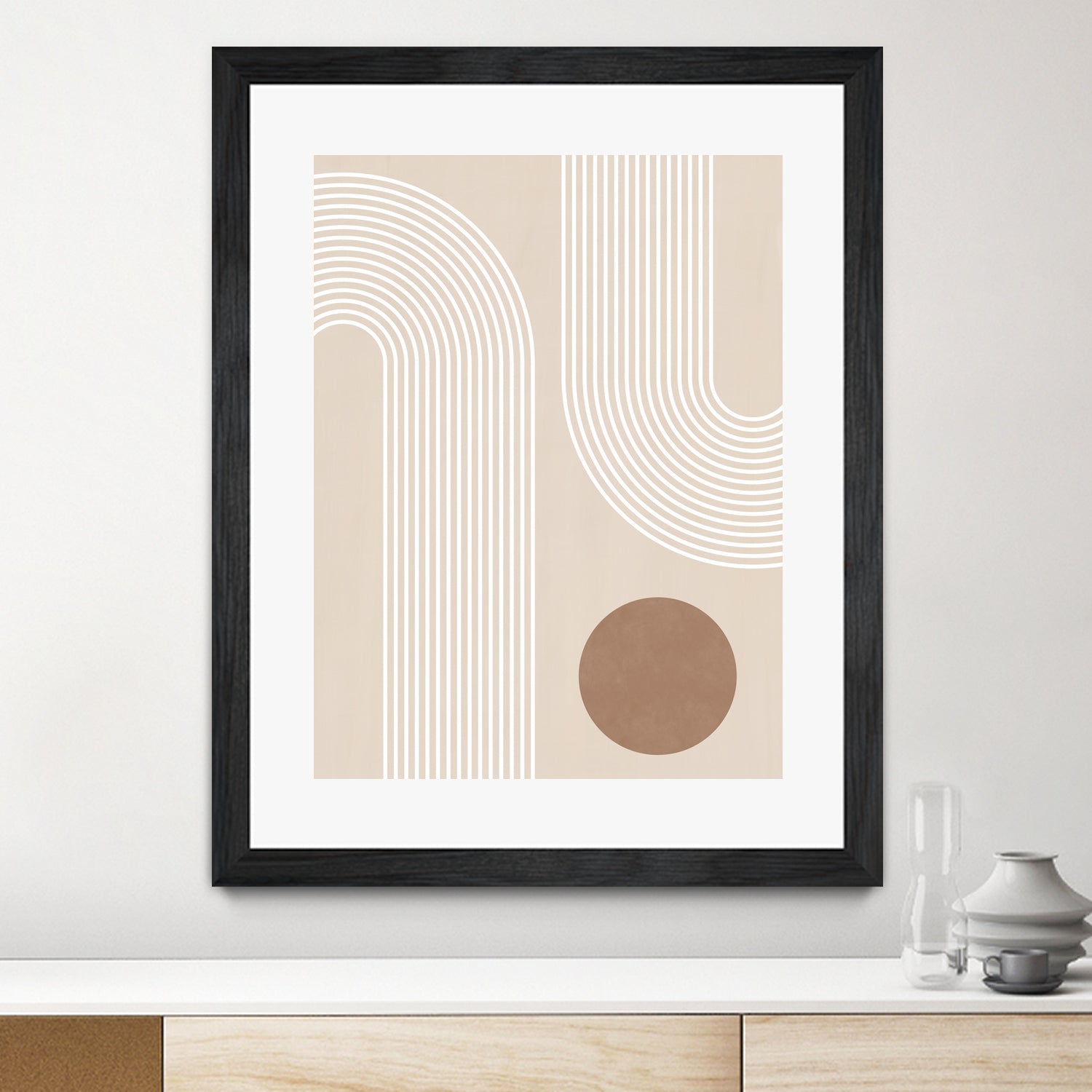 Beige Arc Poster by Elena Ristova on GIANT ART - abstract abstract