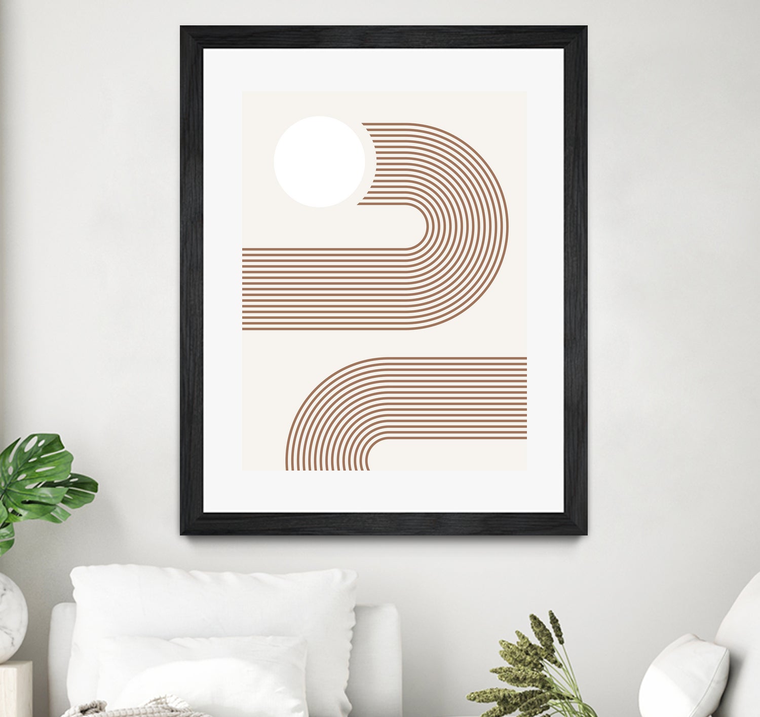 Beige Arc Poster by Elena Ristova on GIANT ART - abstract abstract