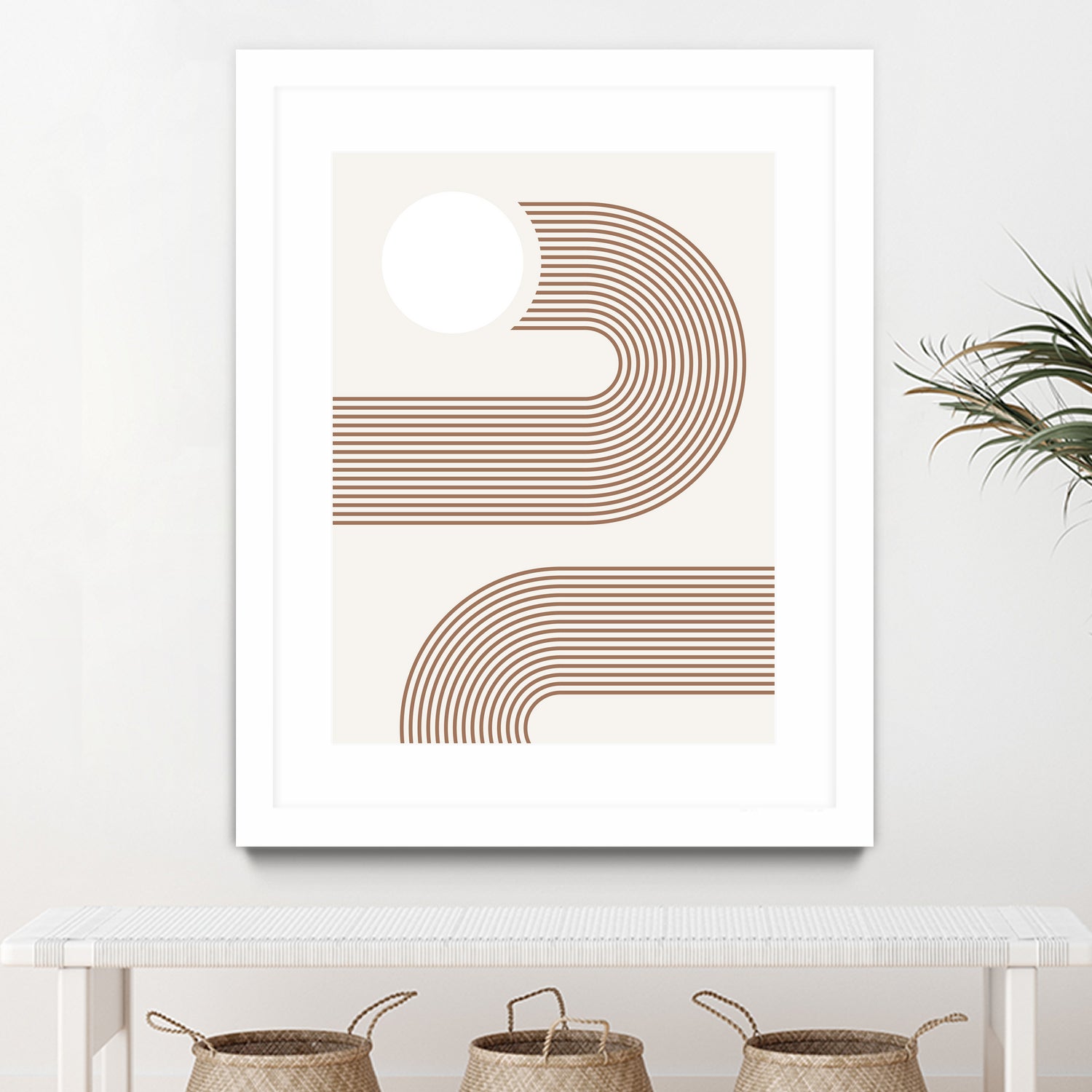 Beige Arc Poster by Elena Ristova on GIANT ART - abstract abstract