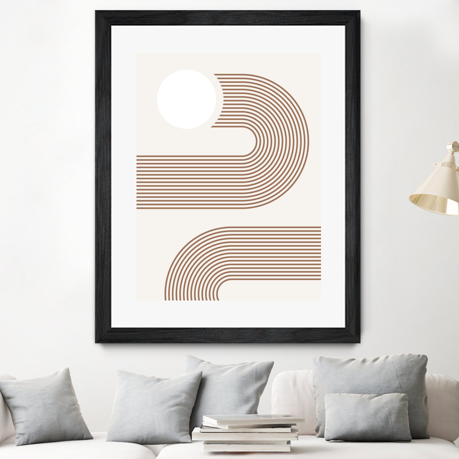 Beige Arc Poster by Elena Ristova on GIANT ART - abstract abstract