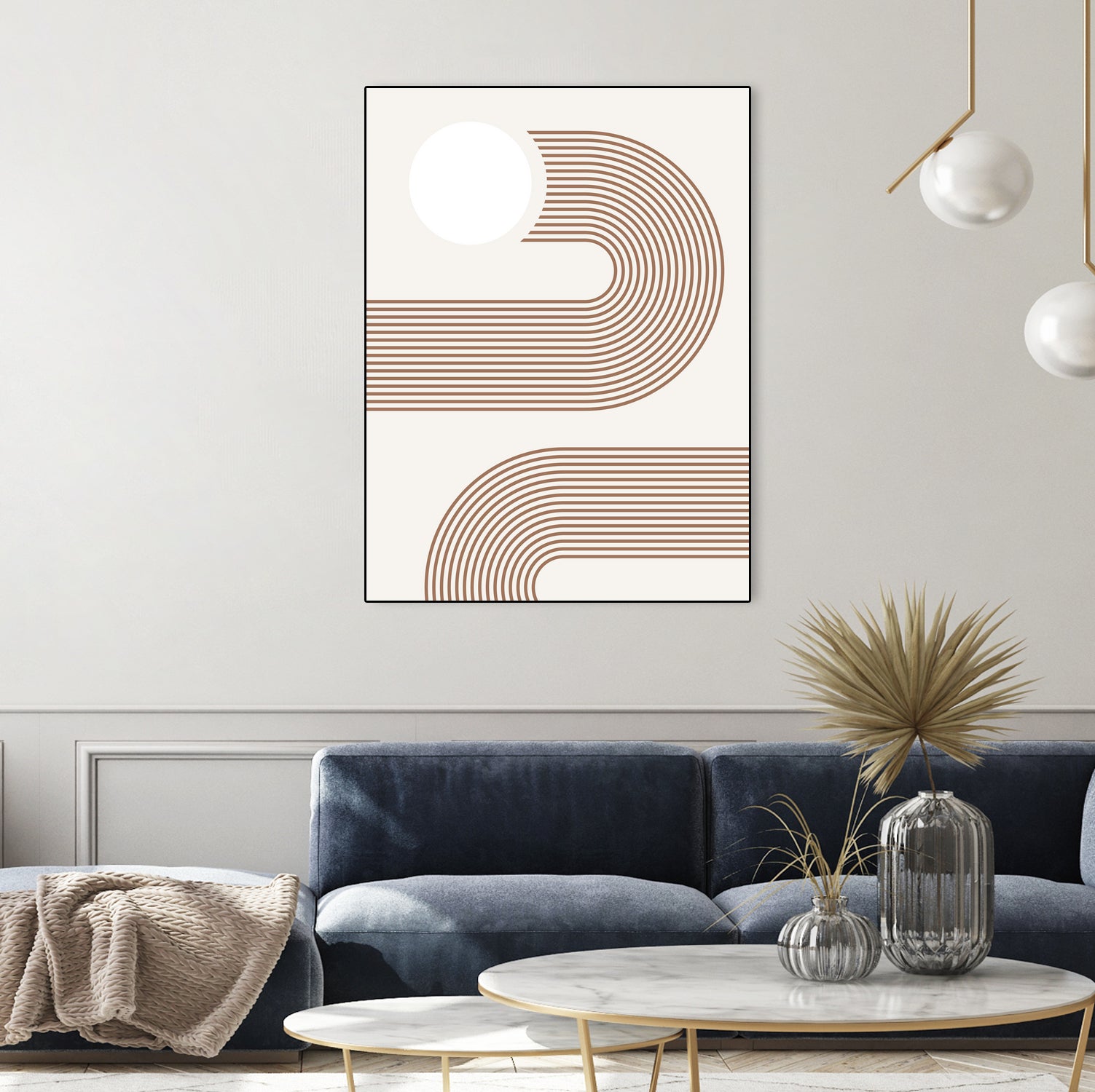 Beige Arc Poster by Elena Ristova on GIANT ART - abstract abstract