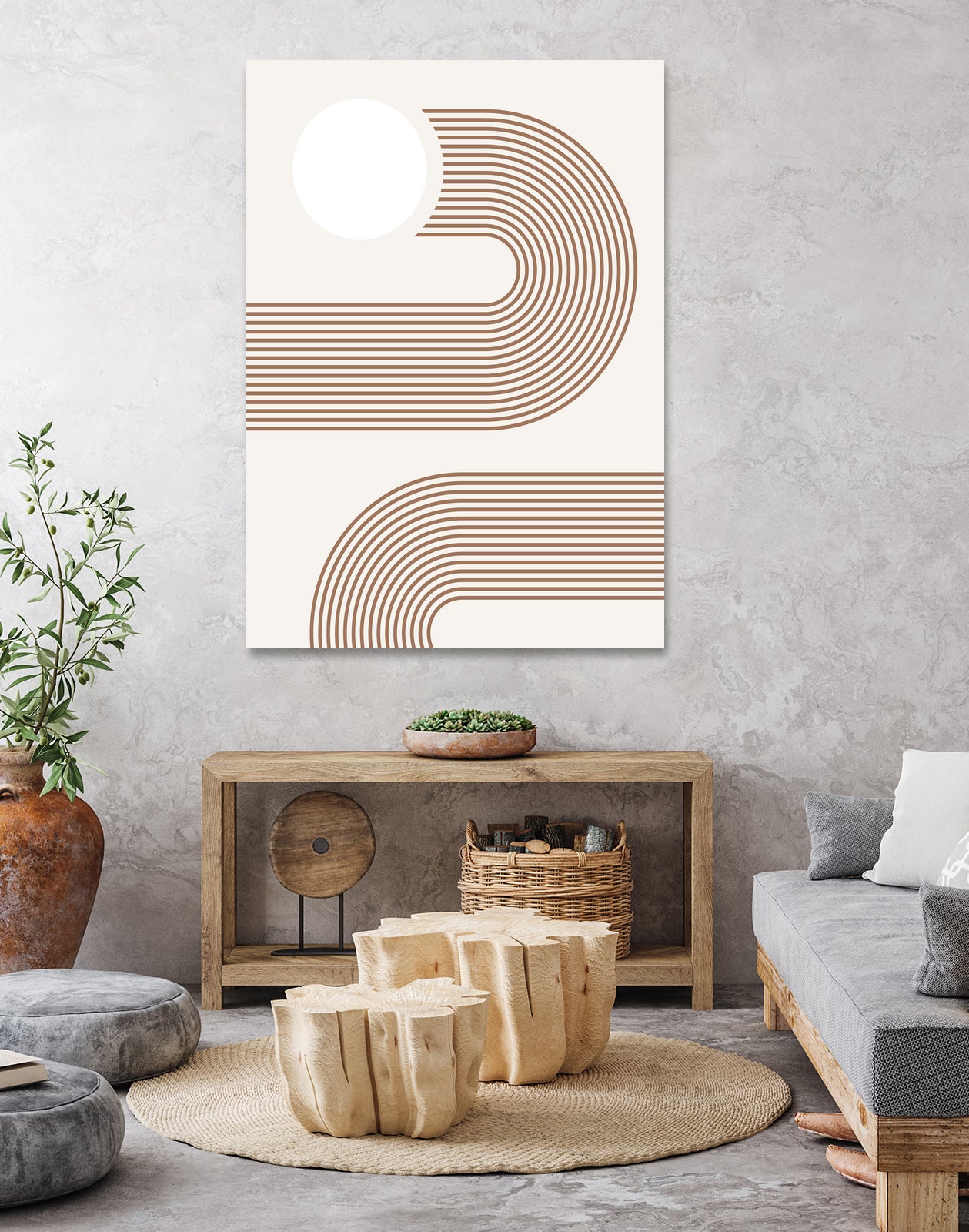 Beige Arc Poster by Elena Ristova on GIANT ART - abstract abstract