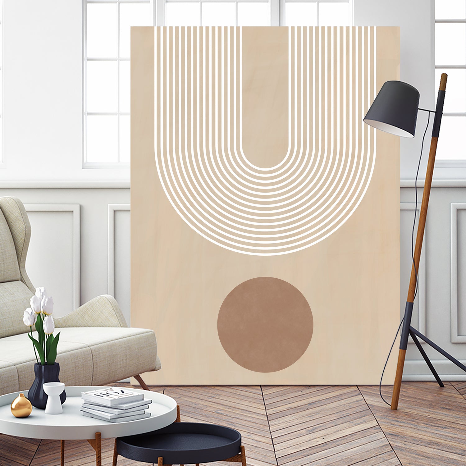 Beige Arc Poster by Elena Ristova on GIANT ART - abstract abstract