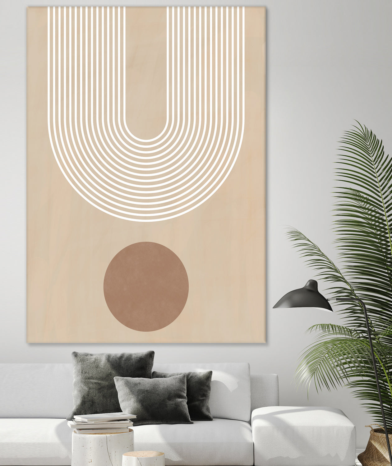 Beige Arc Poster by Elena Ristova on GIANT ART - abstract abstract