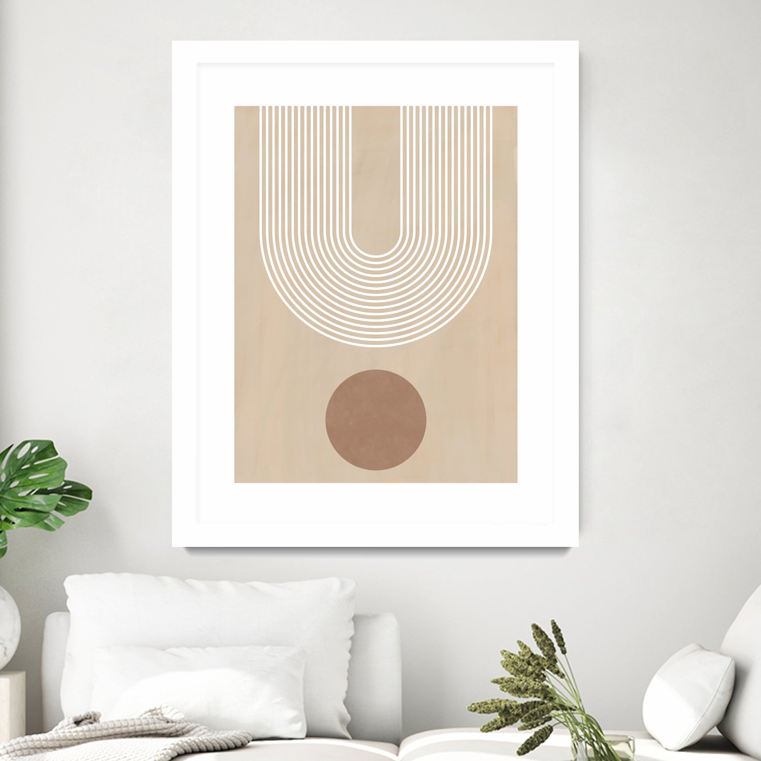 Beige Arc Poster by Elena Ristova on GIANT ART - abstract abstract