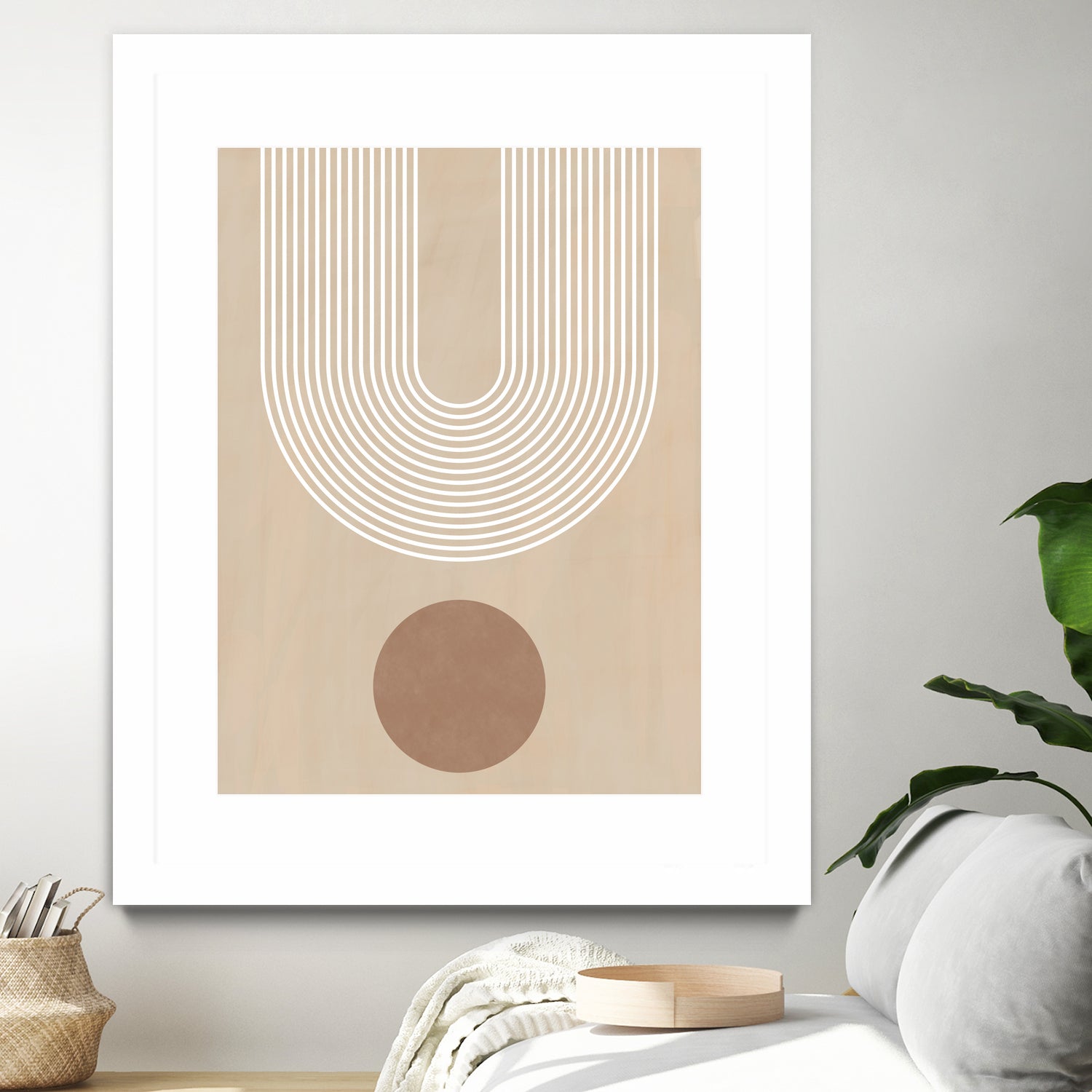 Beige Arc Poster by Elena Ristova on GIANT ART - abstract abstract