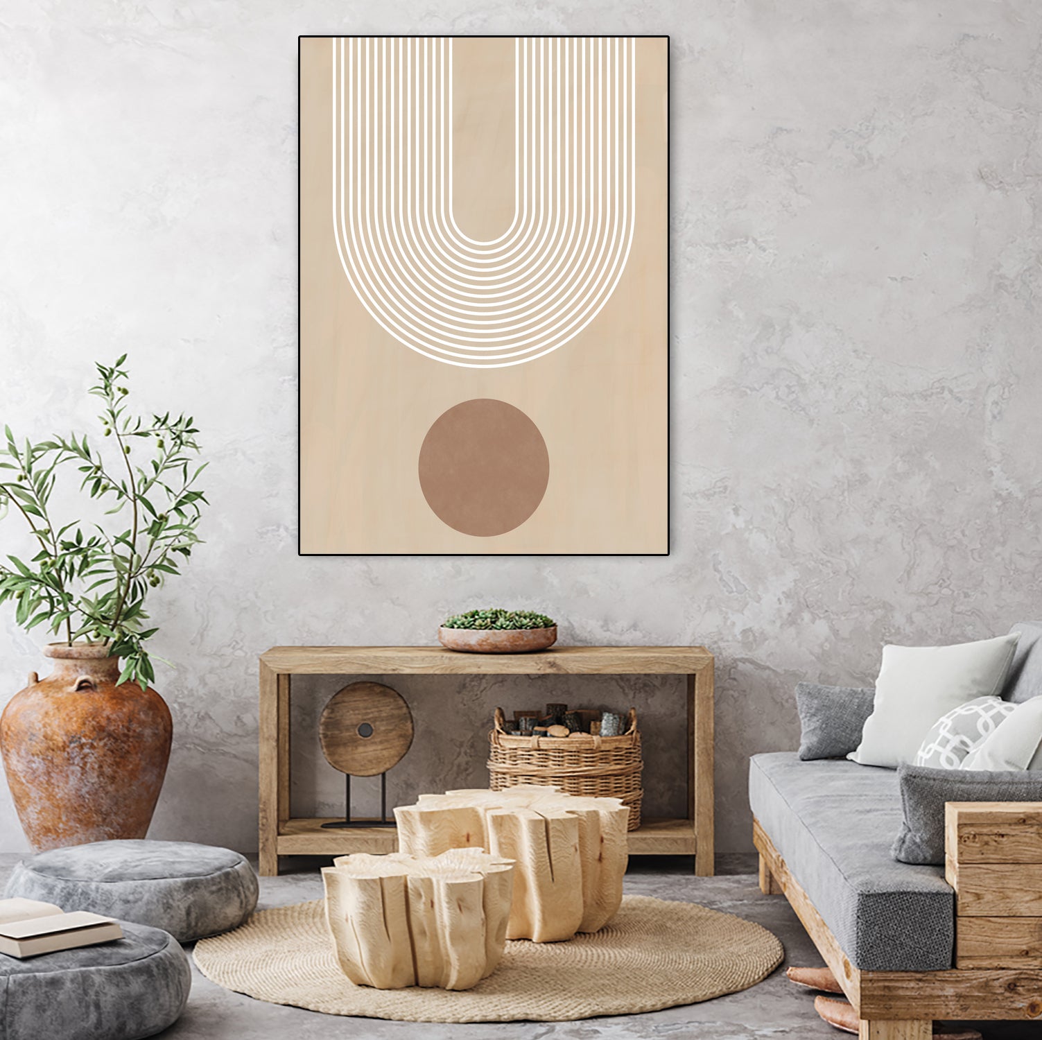 Beige Arc Poster by Elena Ristova on GIANT ART - abstract abstract