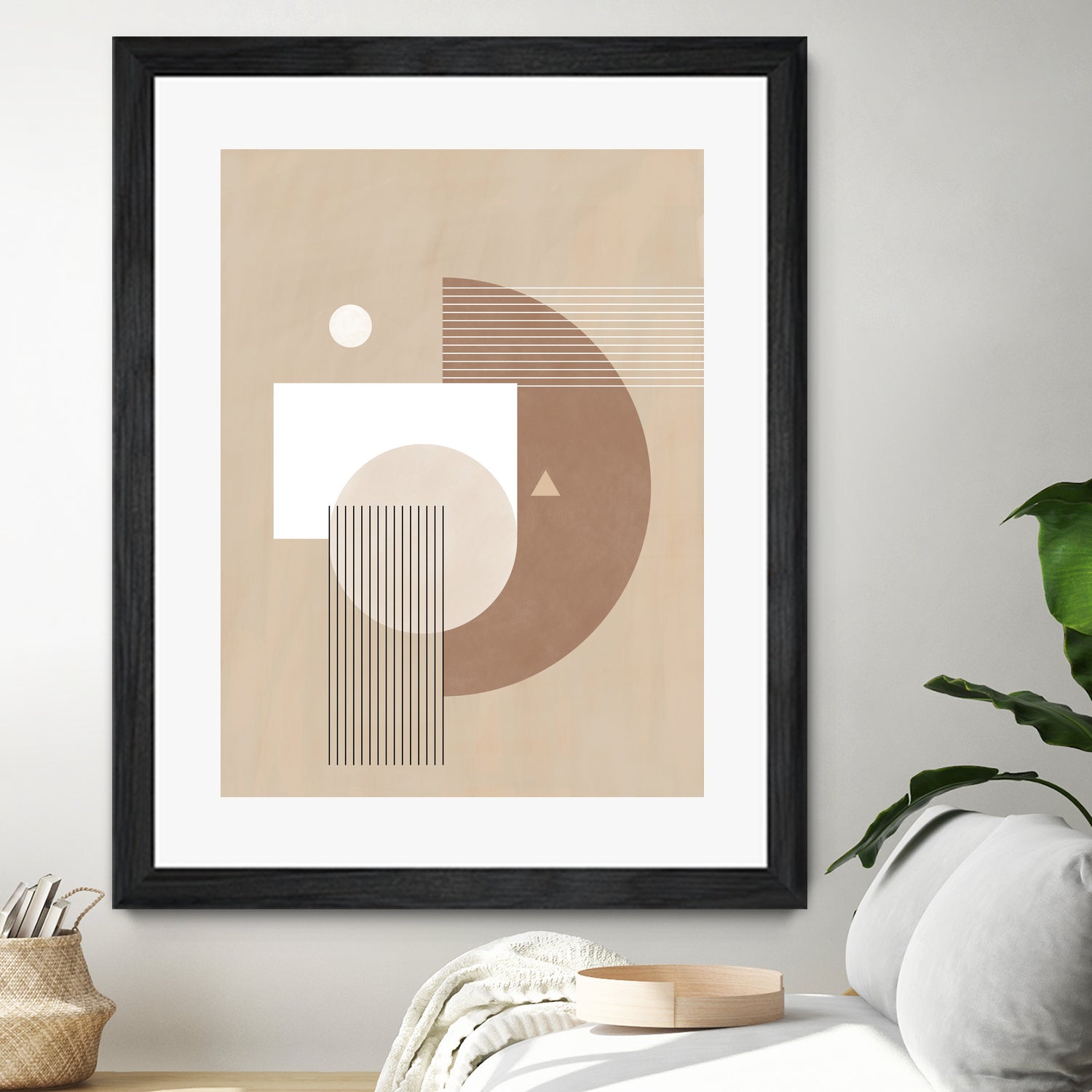 Neutral Semicircles Poster by Elena Ristova on GIANT ART - abstract abstract