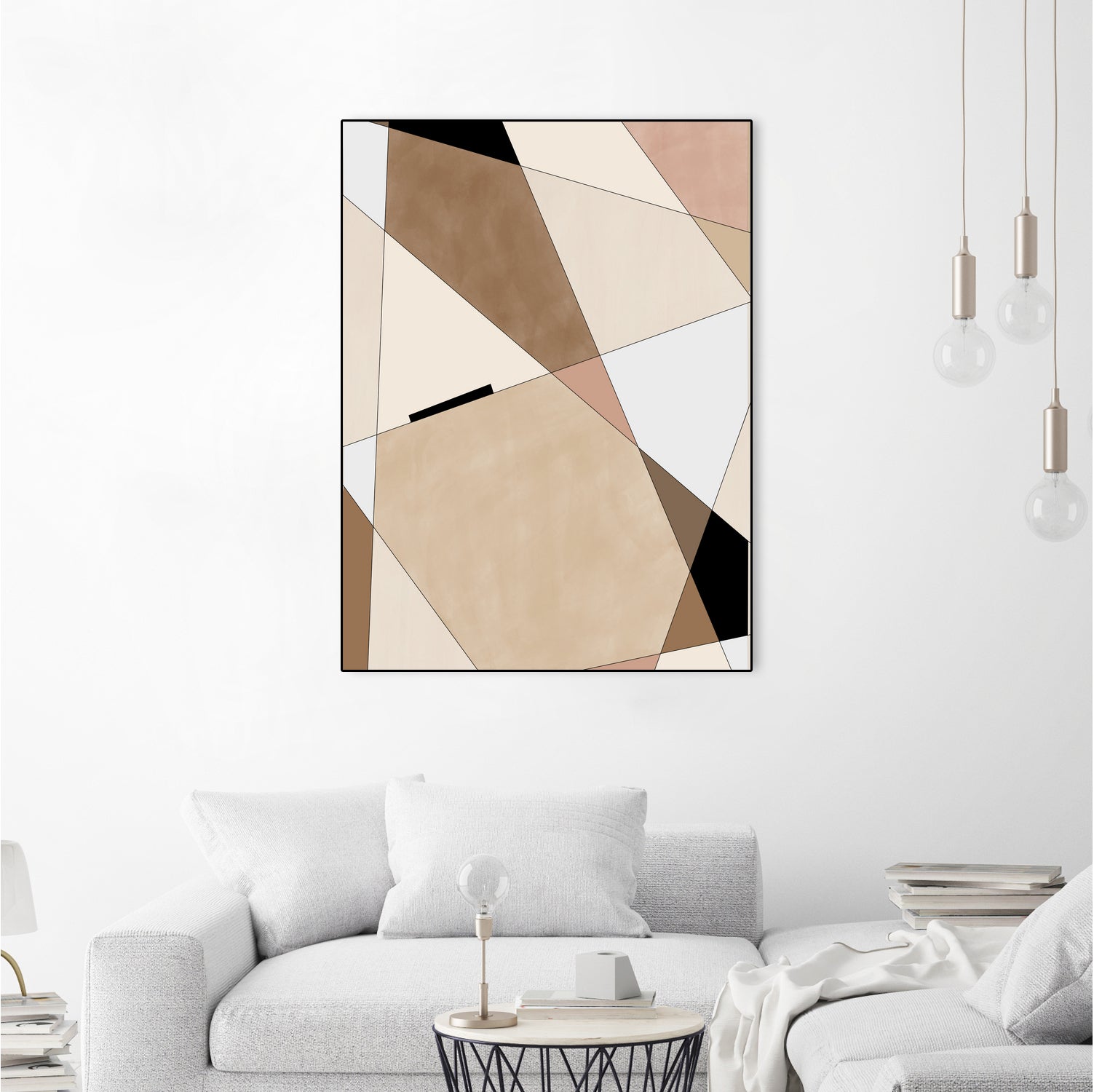 Geometric Beige art No.1 by Elena on GIANT ART - illustration beige