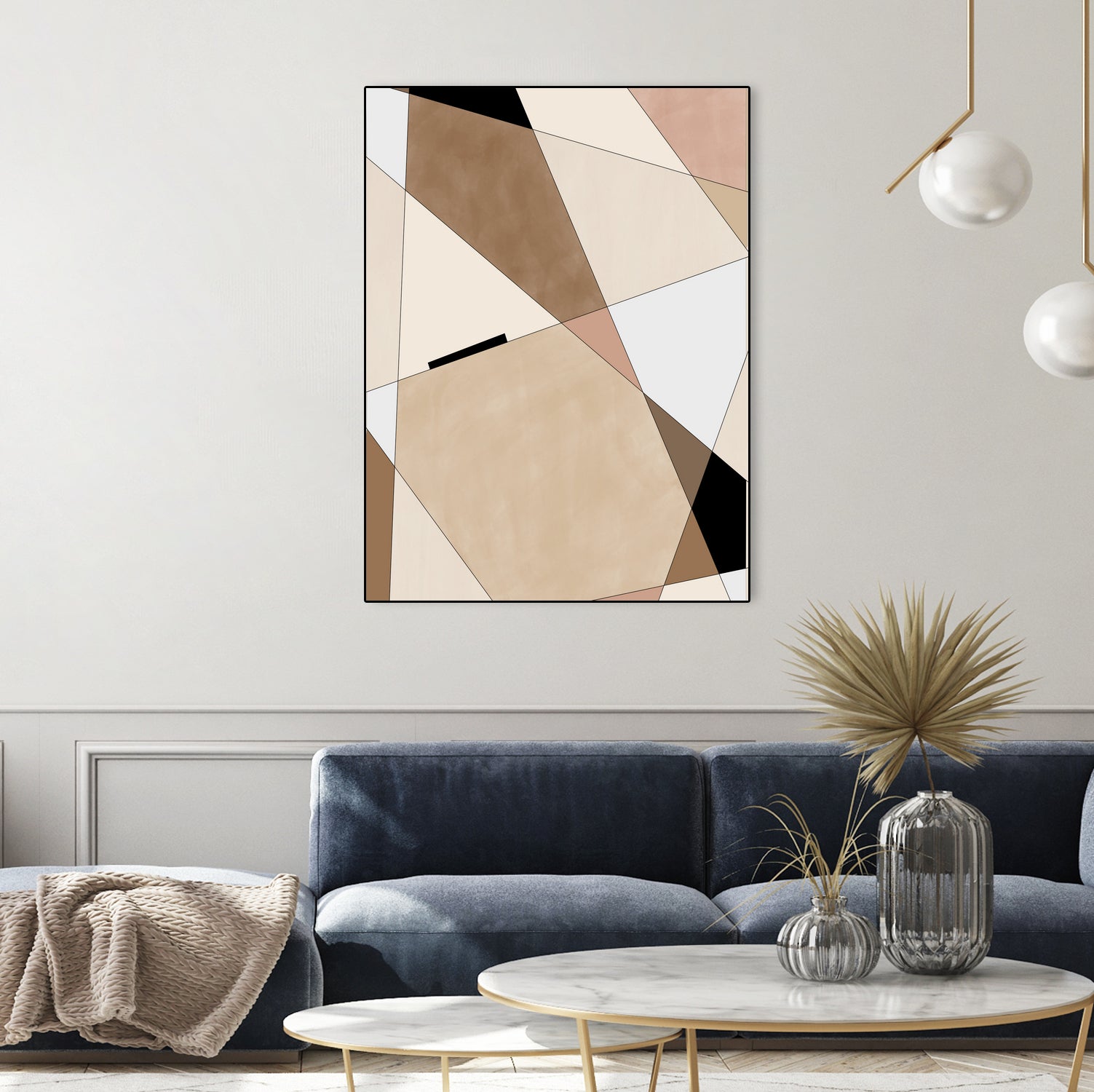 Geometric Beige art No.1 by Elena on GIANT ART - illustration beige