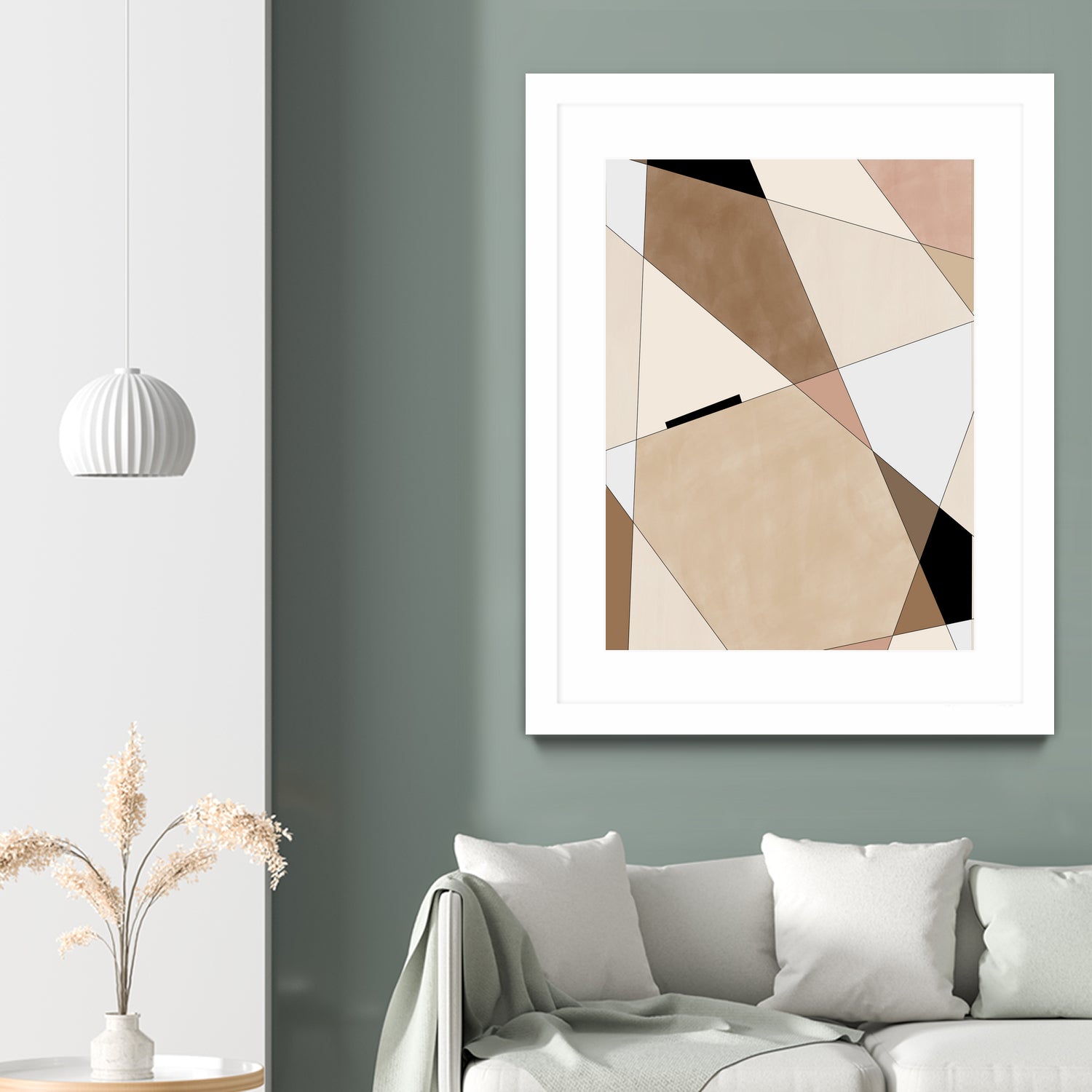 Geometric Beige art No.1 by Elena on GIANT ART - illustration beige