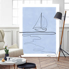 Sail Line Serenity by Elena Ristova on GIANT ART - abstract minimalist line art