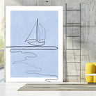 Sail Line Serenity by Elena Ristova on GIANT ART - abstract minimalist line art