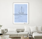 Sail Line Serenity by Elena Ristova on GIANT ART - abstract minimalist line art