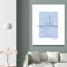 Sail Line Serenity by Elena Ristova on GIANT ART - abstract minimalist line art