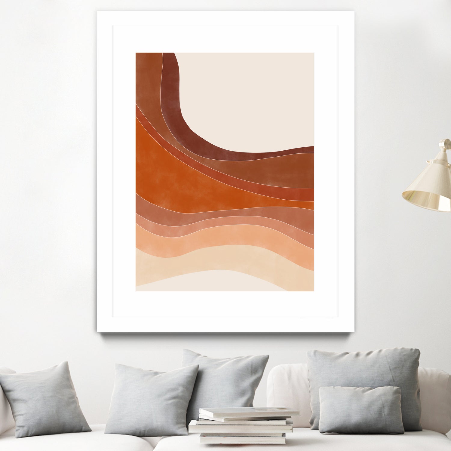Layered Bands In Earthy Tones by Elena Ristova on GIANT ART - abstract abstract