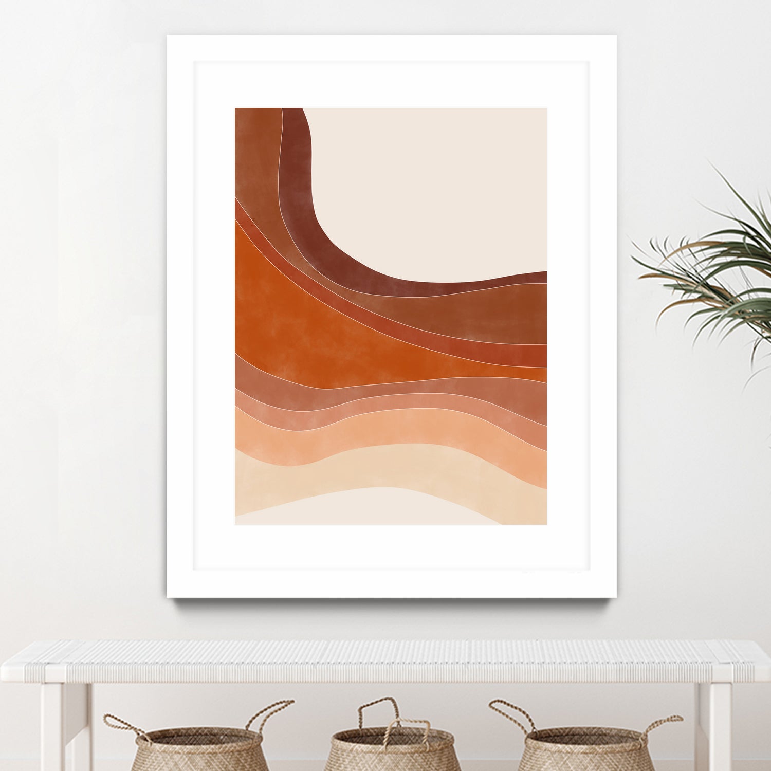 Layered Bands In Earthy Tones by Elena Ristova on GIANT ART - abstract abstract