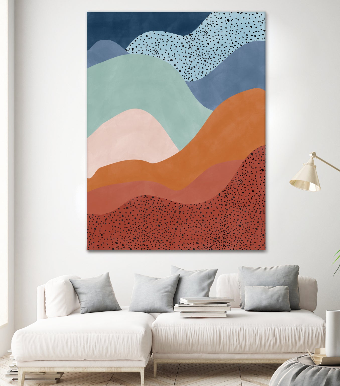 Colorful Wave Scape by Elena Ristova on GIANT ART - abstract abstract