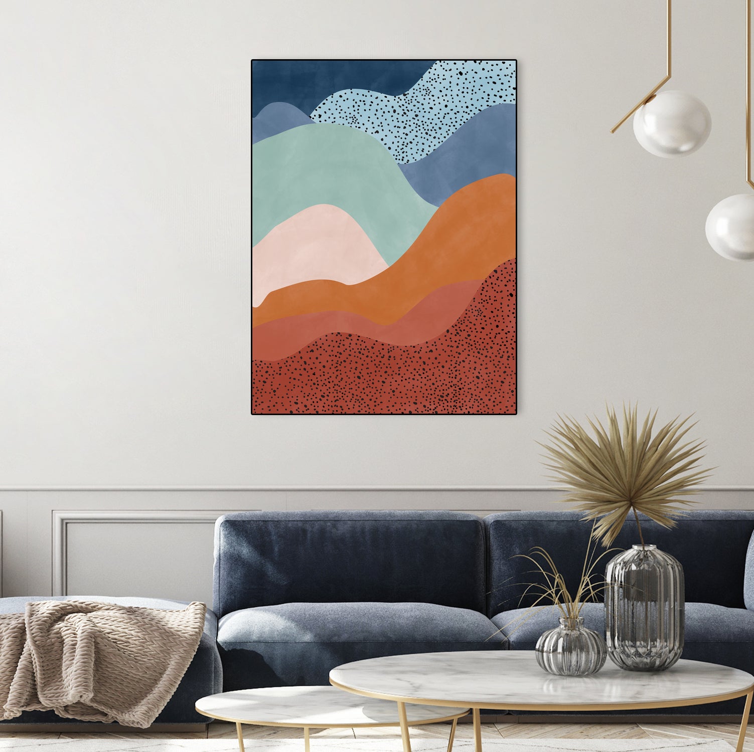 Colorful Wave Scape by Elena Ristova on GIANT ART - abstract abstract