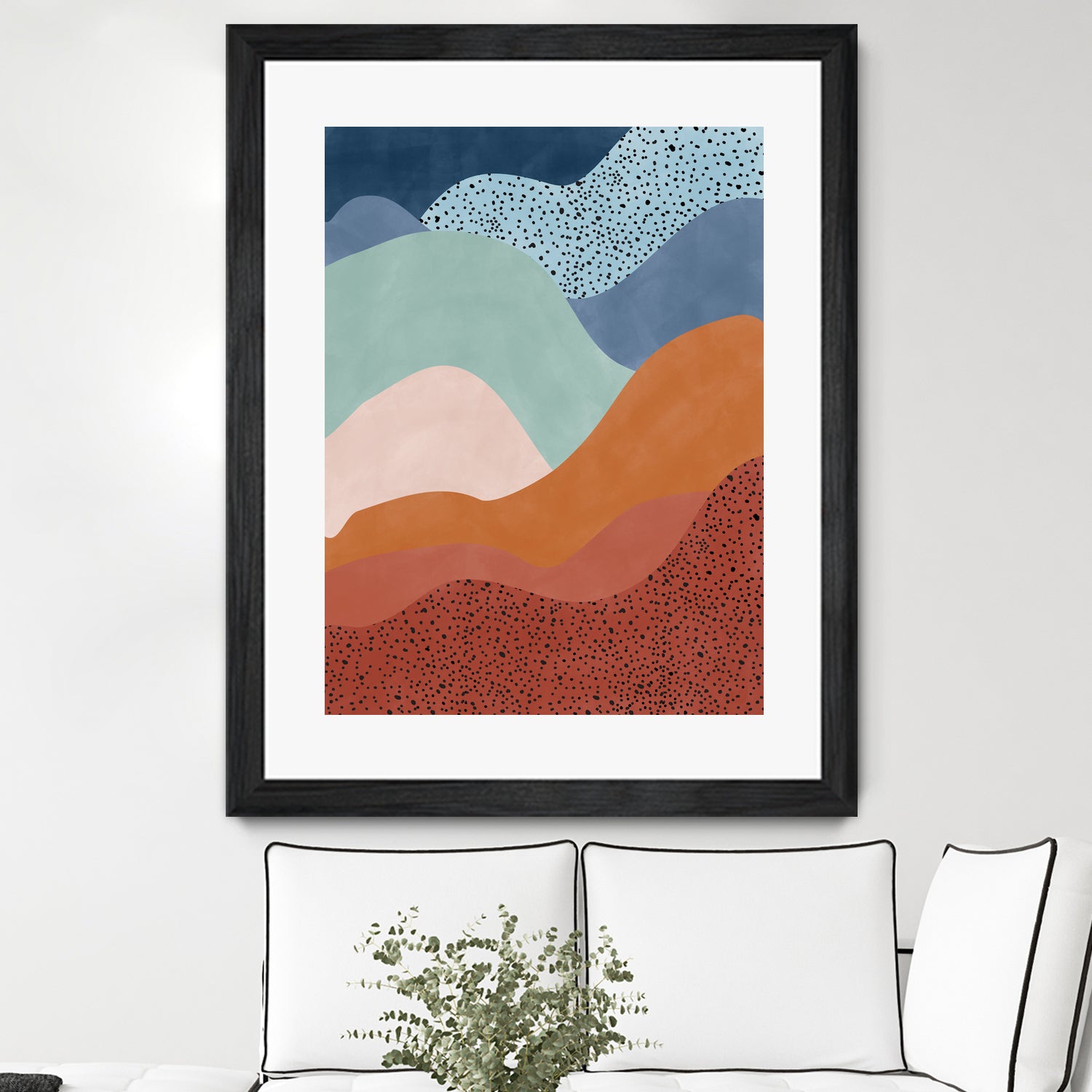 Colorful Wave Scape by Elena Ristova on GIANT ART - abstract abstract