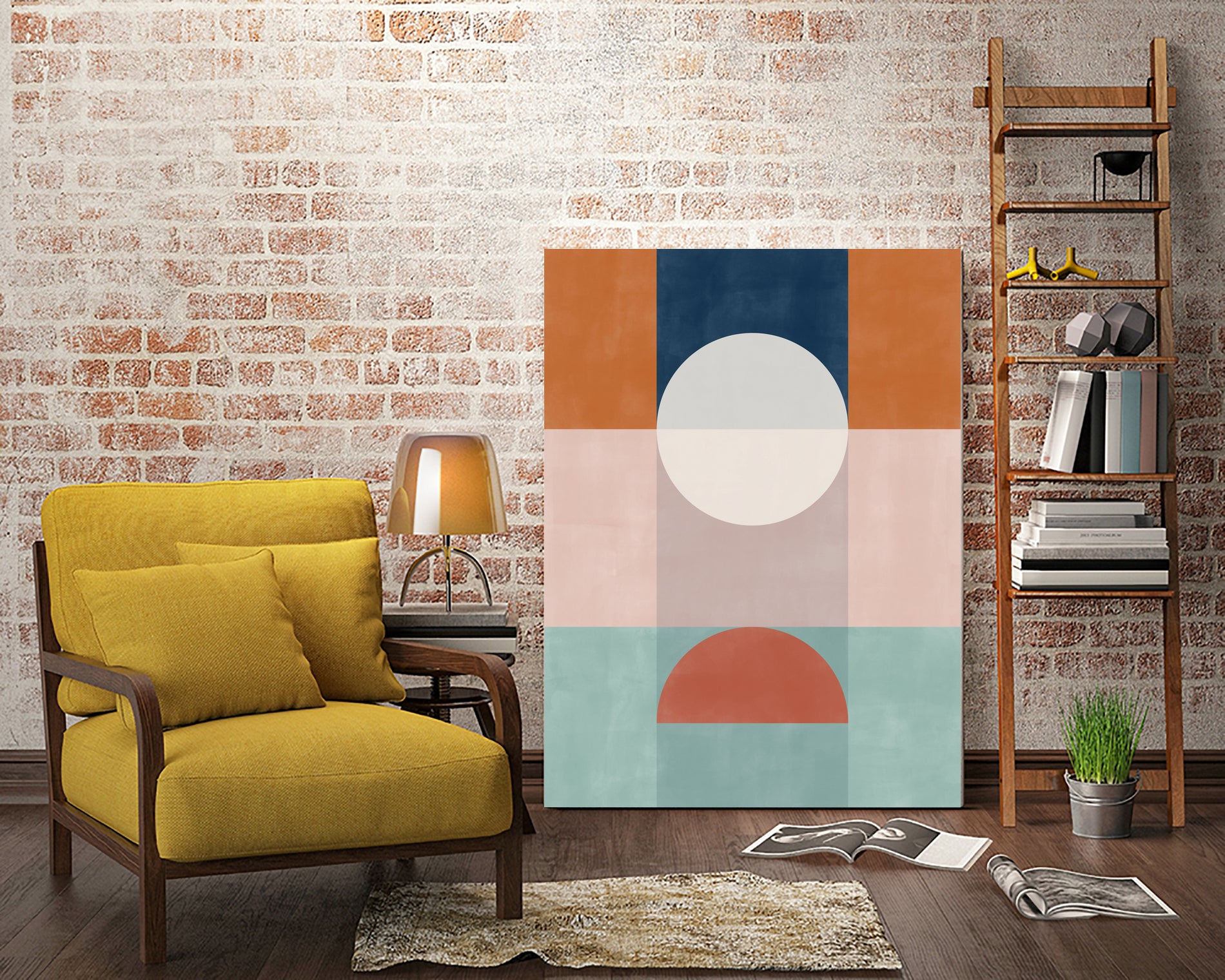 Abstract Geometric Artwork With Earthy Tones by Elena Ristova on GIANT ART - abstract abstract