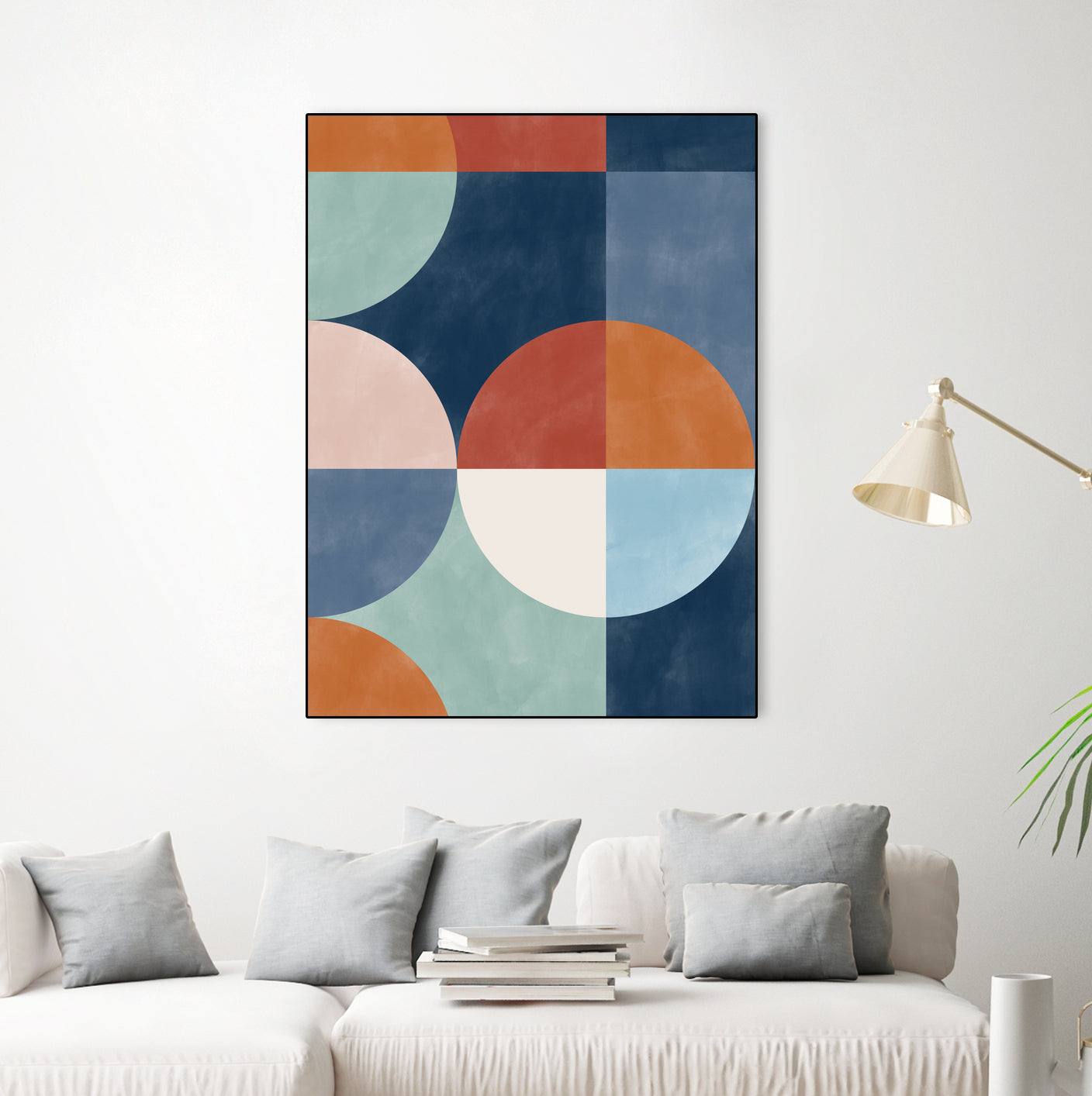 Geometric Shapes With Bold Circles by Elena Ristova on GIANT ART - abstract abstract