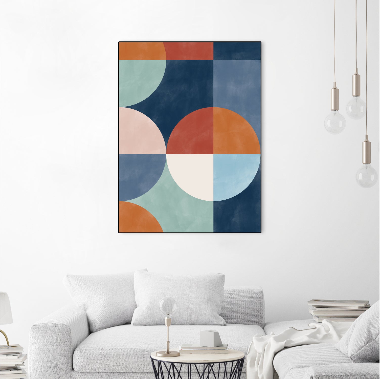 Geometric Shapes With Bold Circles by Elena Ristova on GIANT ART - abstract abstract