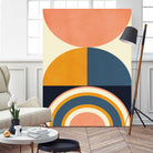 Rainbow Plus Shapes  Blue Mustard10 by Ana Rut Bre on GIANT ART - abstract abstract