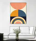 Rainbow Plus Shapes  Blue Mustard10 by Ana Rut Bre on GIANT ART - abstract abstract