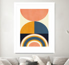 Rainbow Plus Shapes  Blue Mustard10 by Ana Rut Bre on GIANT ART - abstract abstract