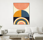 Rainbow Plus Shapes  Blue Mustard10 by Ana Rut Bre on GIANT ART - abstract abstract