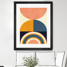 Rainbow Plus Shapes  Blue Mustard10 by Ana Rut Bre on GIANT ART - abstract abstract