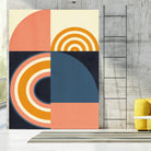 Rainbow Plus Shapes  Blue Mustard9 by Ana Rut Bre on GIANT ART - abstract abstract