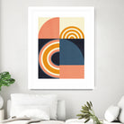 Rainbow Plus Shapes  Blue Mustard9 by Ana Rut Bre on GIANT ART - abstract abstract