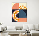 Rainbow Plus Shapes  Blue Mustard9 by Ana Rut Bre on GIANT ART - abstract abstract