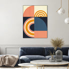 Rainbow Plus Shapes  Blue Mustard9 by Ana Rut Bre on GIANT ART - abstract abstract