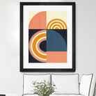 Rainbow Plus Shapes  Blue Mustard9 by Ana Rut Bre on GIANT ART - abstract abstract