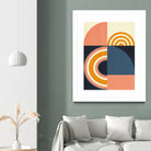 Rainbow Plus Shapes  Blue Mustard9 by Ana Rut Bre on GIANT ART - abstract abstract