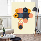 Rainbow Plus Shapes  Blue Mustard8 by Ana Rut Bre on GIANT ART - abstract abstract