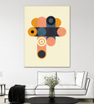 Rainbow Plus Shapes  Blue Mustard8 by Ana Rut Bre on GIANT ART - abstract abstract