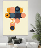 Rainbow Plus Shapes  Blue Mustard8 by Ana Rut Bre on GIANT ART - abstract abstract