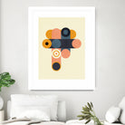 Rainbow Plus Shapes  Blue Mustard8 by Ana Rut Bre on GIANT ART - abstract abstract