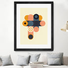 Rainbow Plus Shapes  Blue Mustard8 by Ana Rut Bre on GIANT ART - abstract abstract