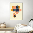 Rainbow Plus Shapes  Blue Mustard8 by Ana Rut Bre on GIANT ART - abstract abstract