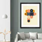 Rainbow Plus Shapes  Blue Mustard8 by Ana Rut Bre on GIANT ART - abstract abstract