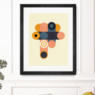 Rainbow Plus Shapes  Blue Mustard8 by Ana Rut Bre on GIANT ART - abstract abstract