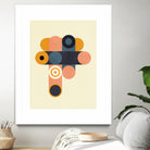 Rainbow Plus Shapes  Blue Mustard8 by Ana Rut Bre on GIANT ART - abstract abstract