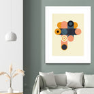 Rainbow Plus Shapes  Blue Mustard8 by Ana Rut Bre on GIANT ART - abstract abstract